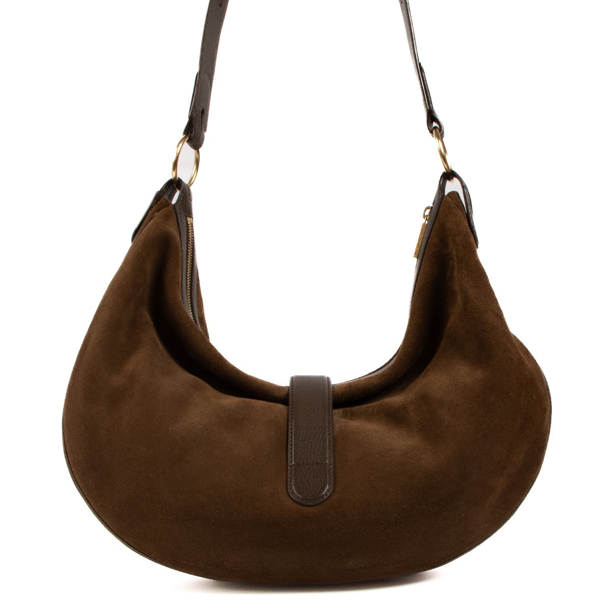 Shop 100% authentic second-hand Delvaux Marron Suede Camille GM Bag on Labellov.com