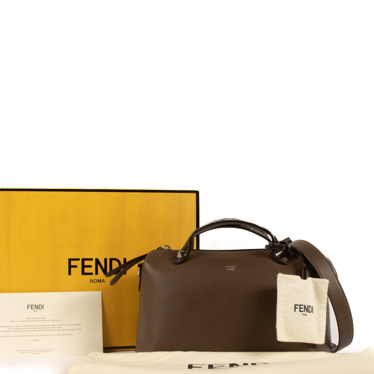 shop 100% authentic second hand Fendi By The Way Medium Brown Top Handle Bag on Labellov.com