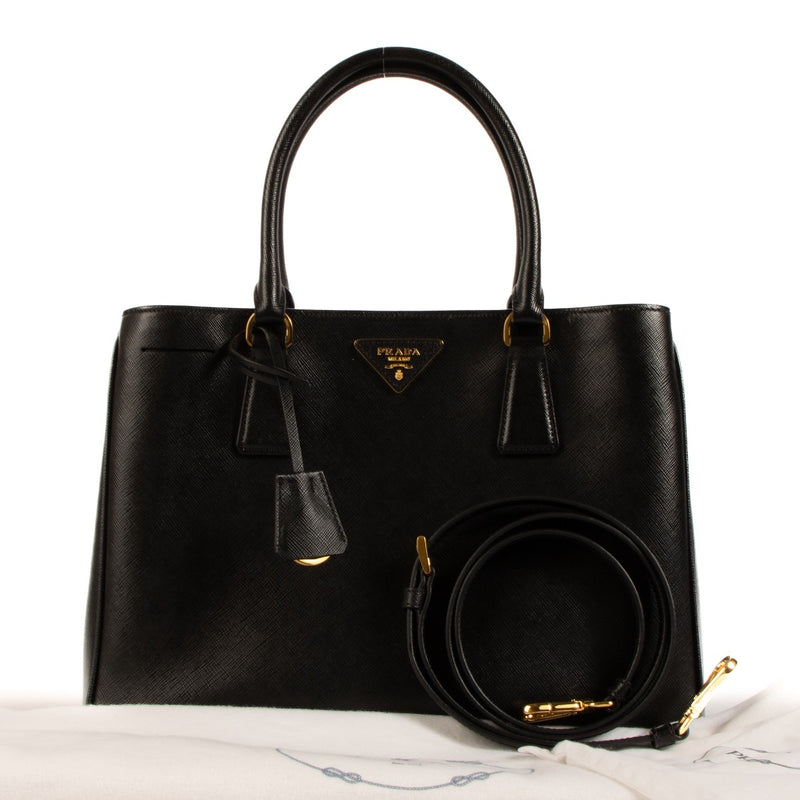 shop 100% authentic second hand Prada Black Saffiano Lux Tote Bag on Labellov.com