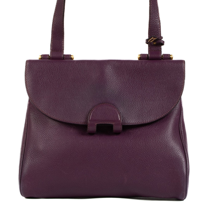 Delvaux Purple Leather Chablis Crossbody Bag