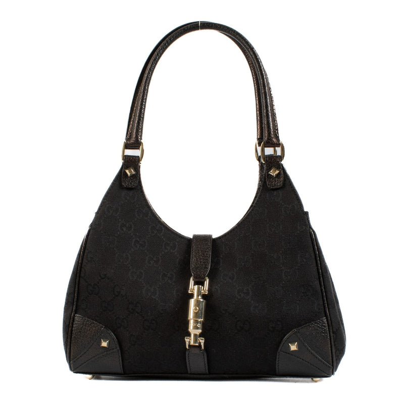 Shop 100% authentic Gucci Black GG Canvas Small Jackie Bag at Labellov.com.