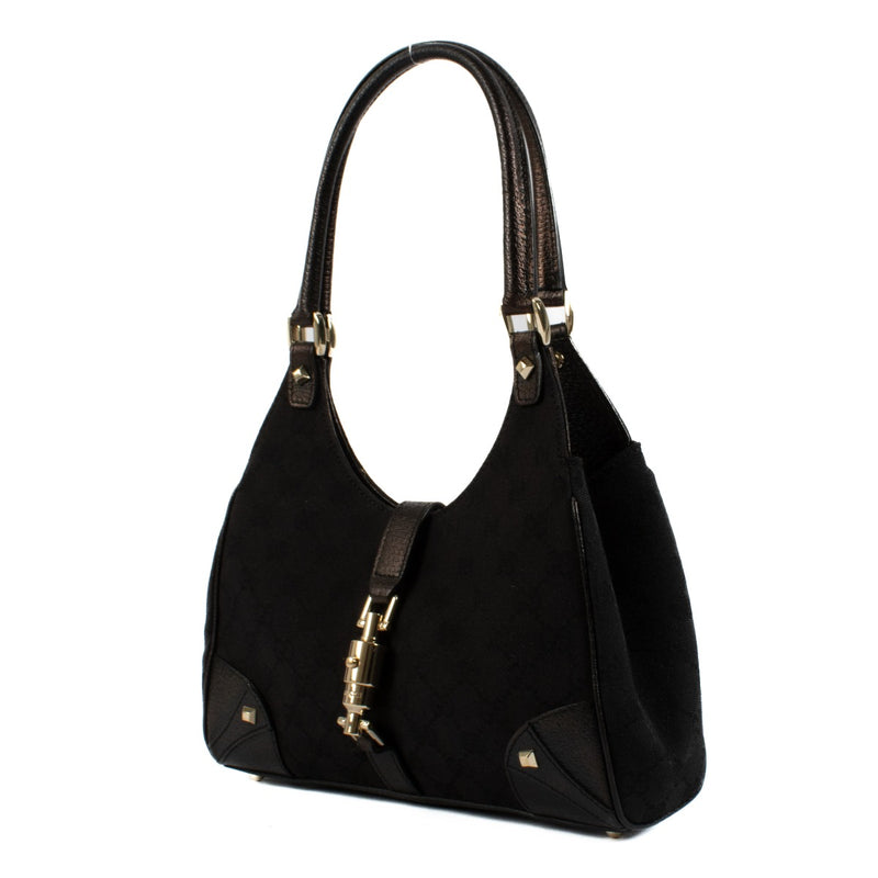 Shop 100% authentic Gucci Black GG Canvas Small Jackie Bag at Labellov.com.