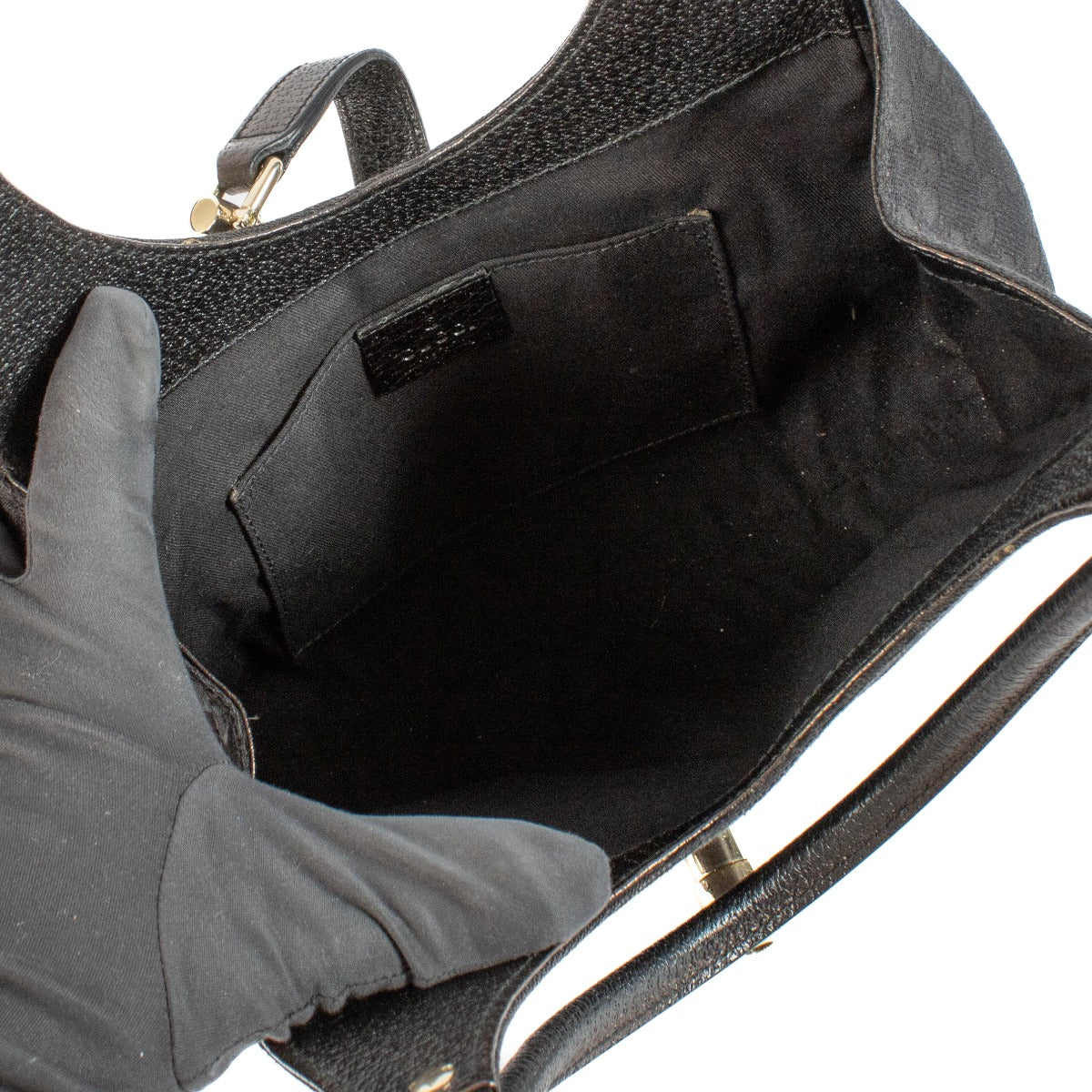 Shop 100% authentic Gucci Black GG Canvas Small Jackie Bag at Labellov.com.
