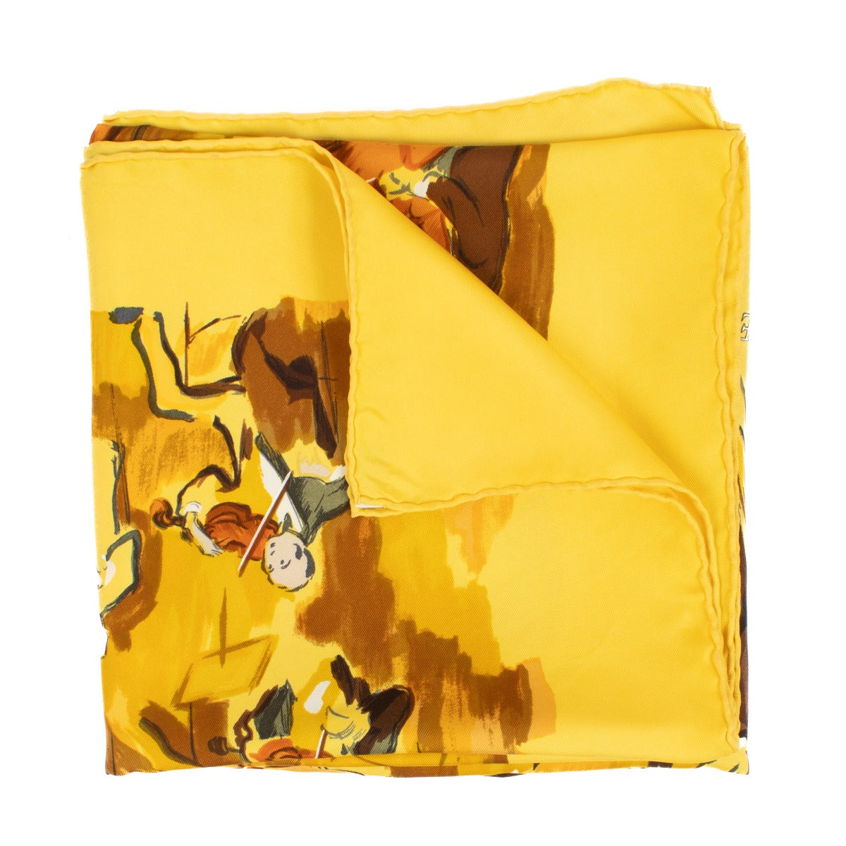 Buy 100% authentic second hand Hermès Yellow Concerto Scarf By Jean-Louis Clerc on Labellov.com