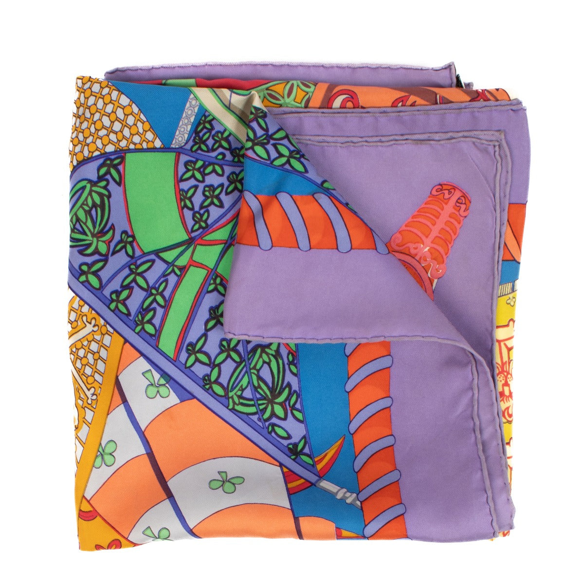 Buy 100% authentic second hand Hermès Purple Silk Scarf on Labellov.com