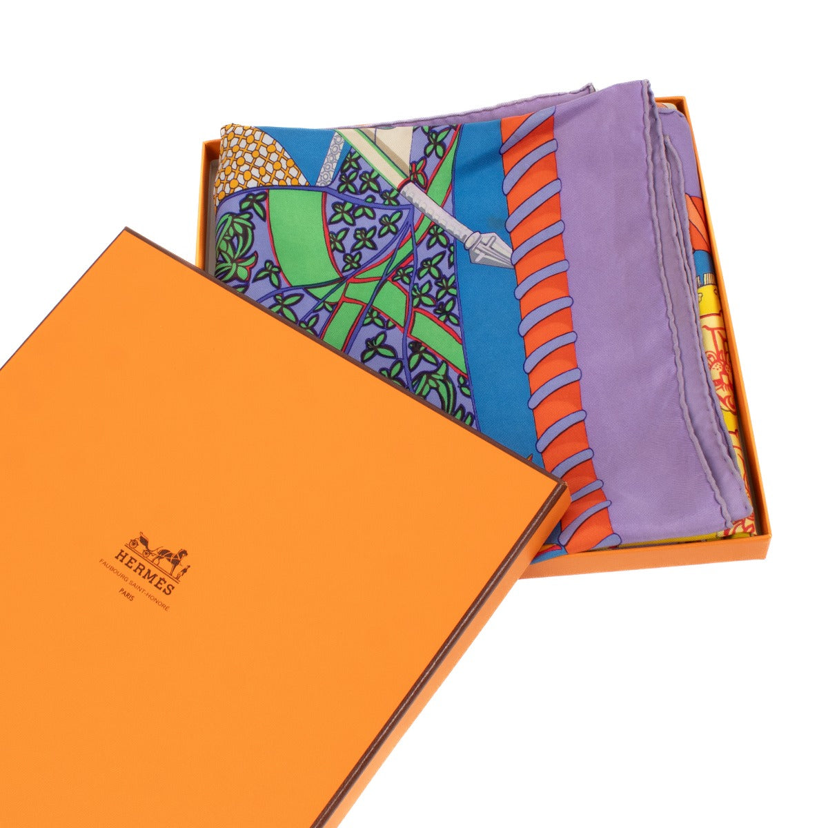 Buy 100% authentic second hand Hermès Purple Silk Scarf on Labellov.com
