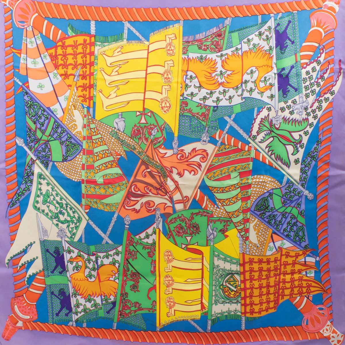 Buy 100% authentic second hand Hermès Purple Silk Scarf on Labellov.com