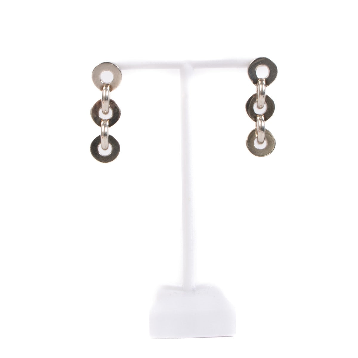 shop 100% authentic second hand Hermès Silver Vaulting Earrings on Labellov.com