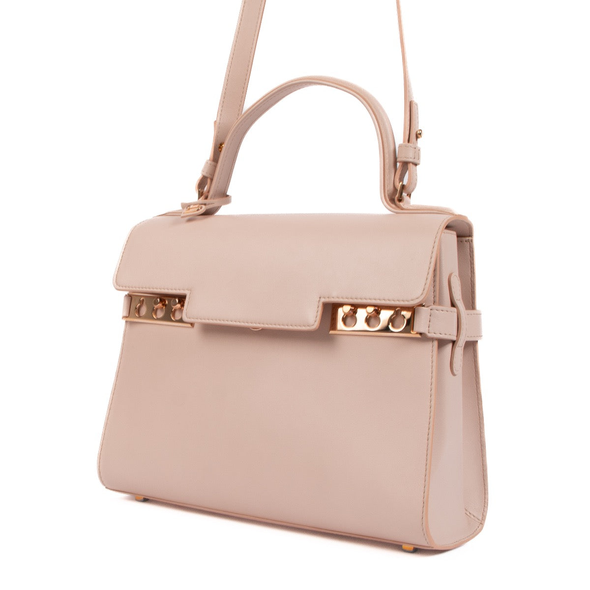 Shop 100% authentic second-hand Delvaux Nude Supple Calf Tempête MM Top Handle Bag on Labellov.com