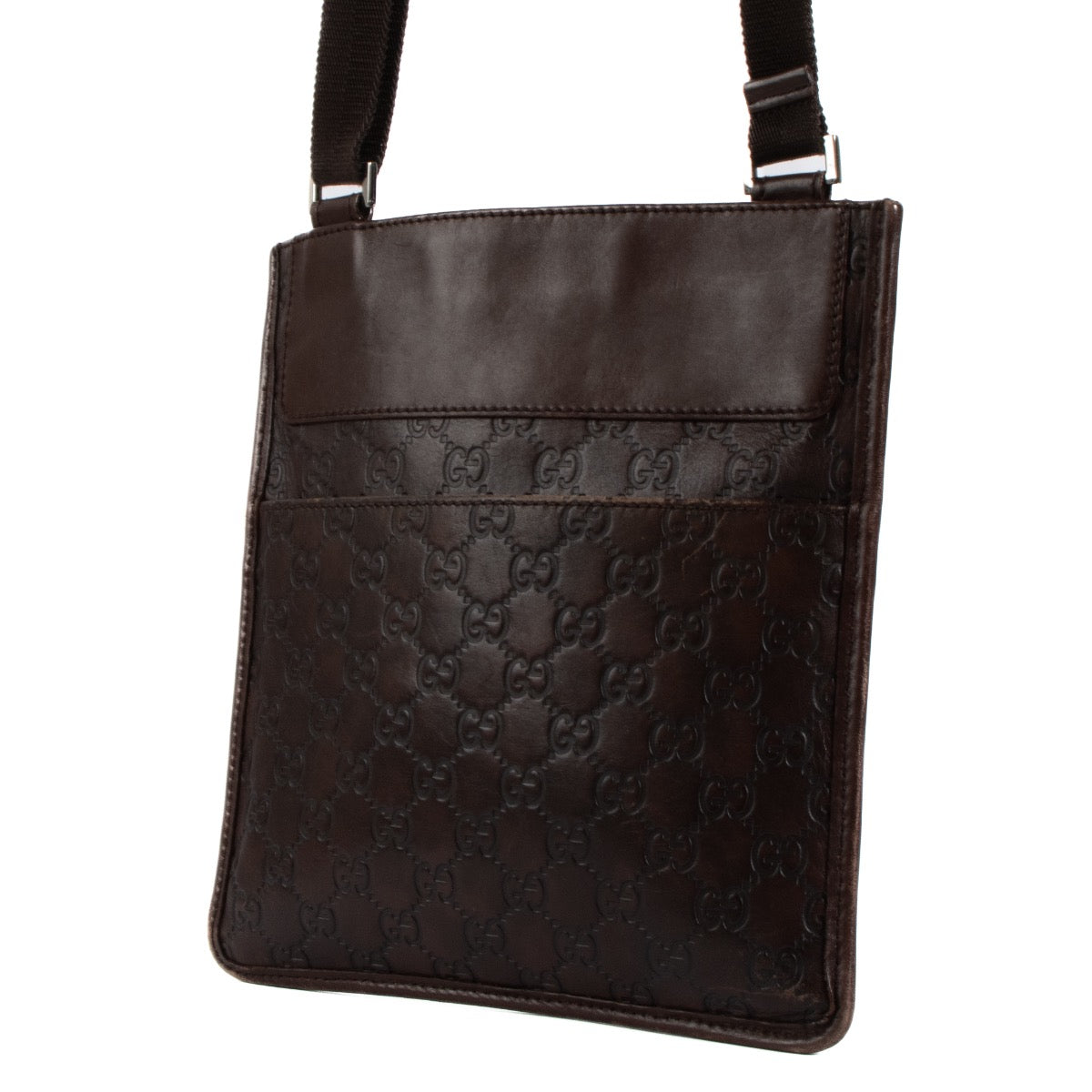 shop 100% authentic second hand Gucci Brown Guccissima Messenger Bag on Labellov.com