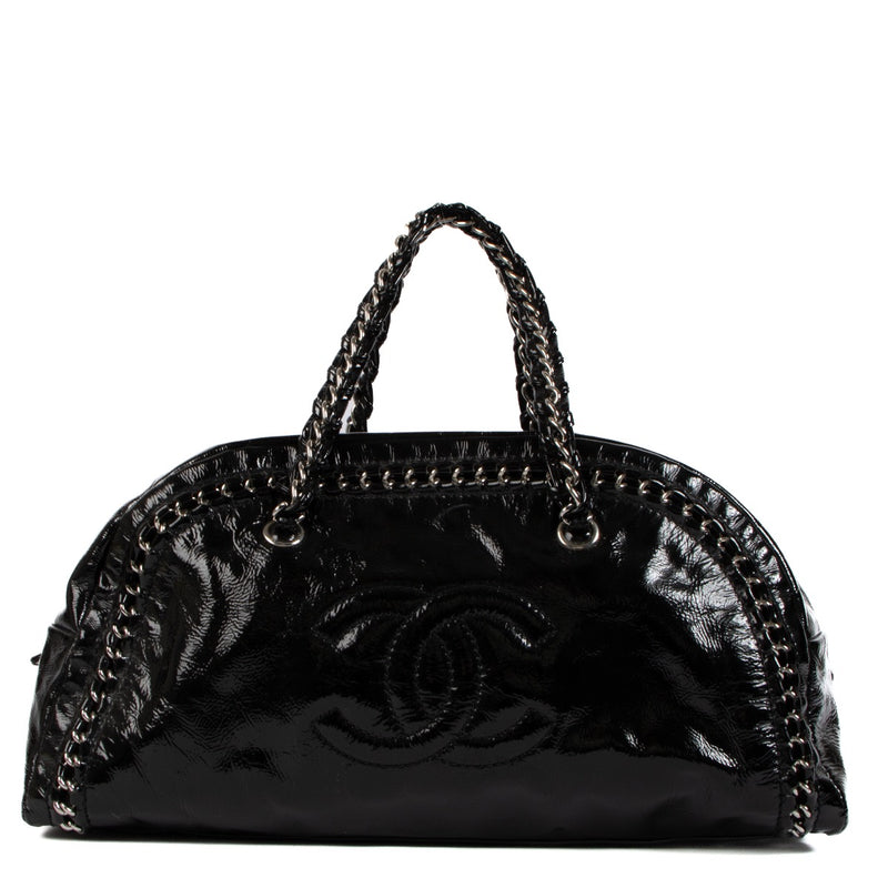 shop 100% authentic second hand Chanel Black Patent Leather Bowler Bag on Labellov.com