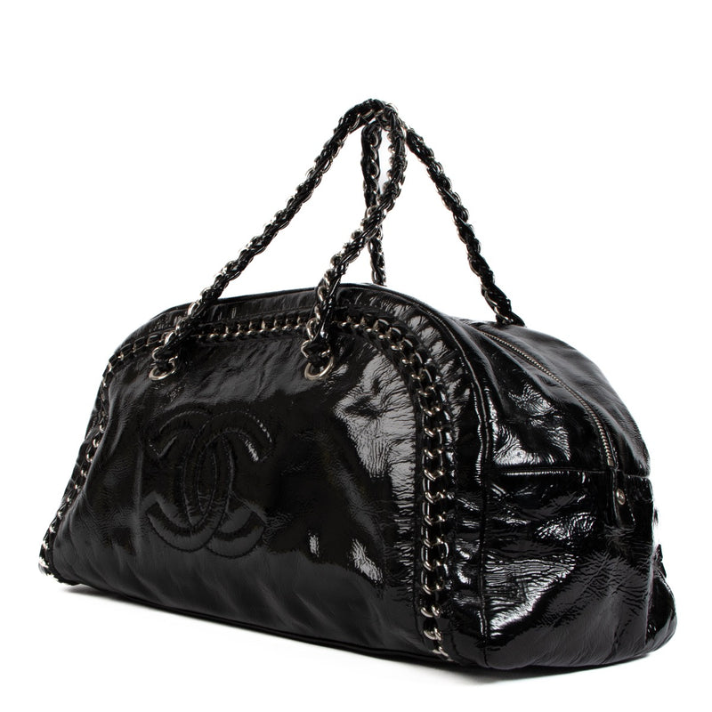 shop 100% authentic second hand Chanel Black Patent Leather Bowler Bag on Labellov.com