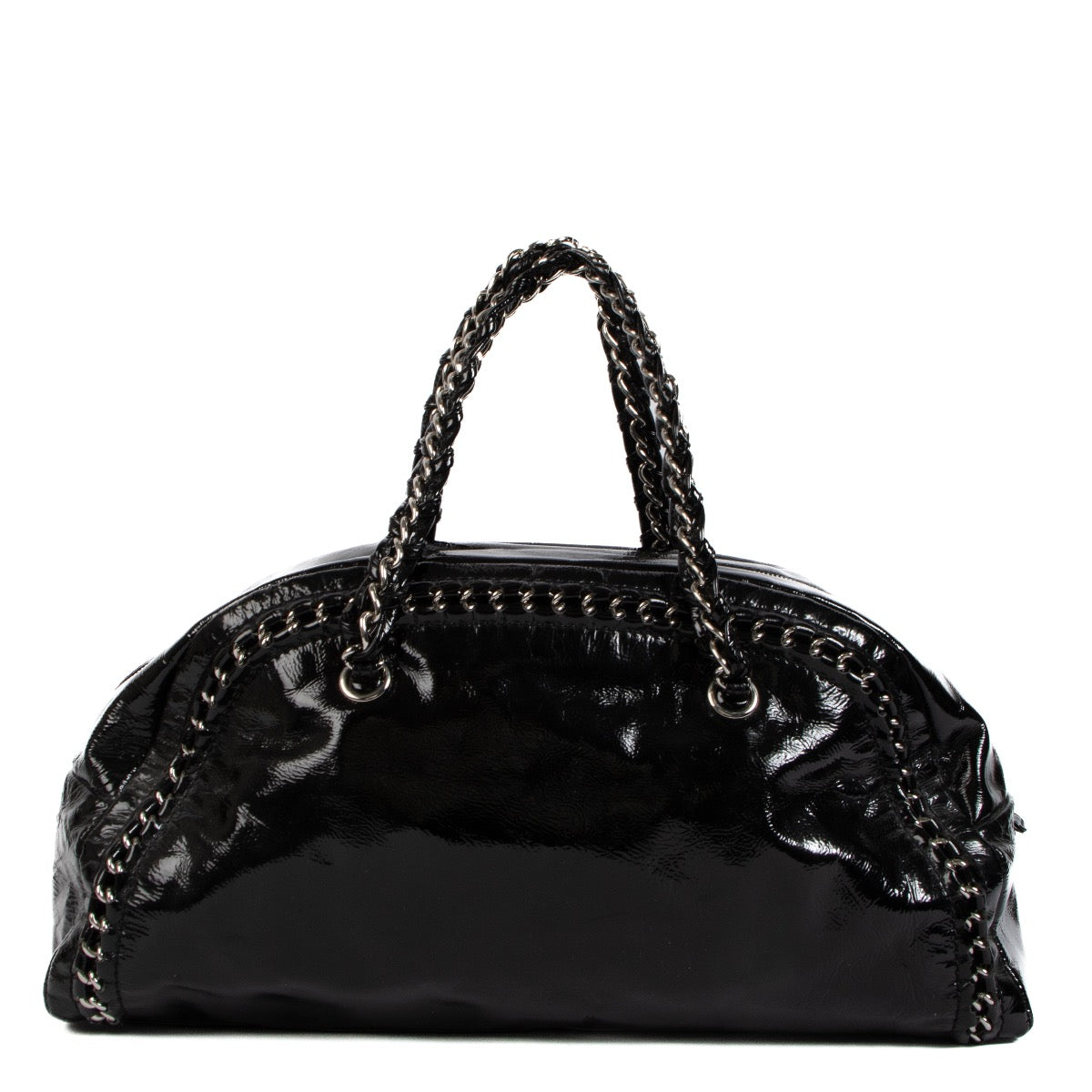 shop 100% authentic second hand Chanel Black Patent Leather Bowler Bag on Labellov.com