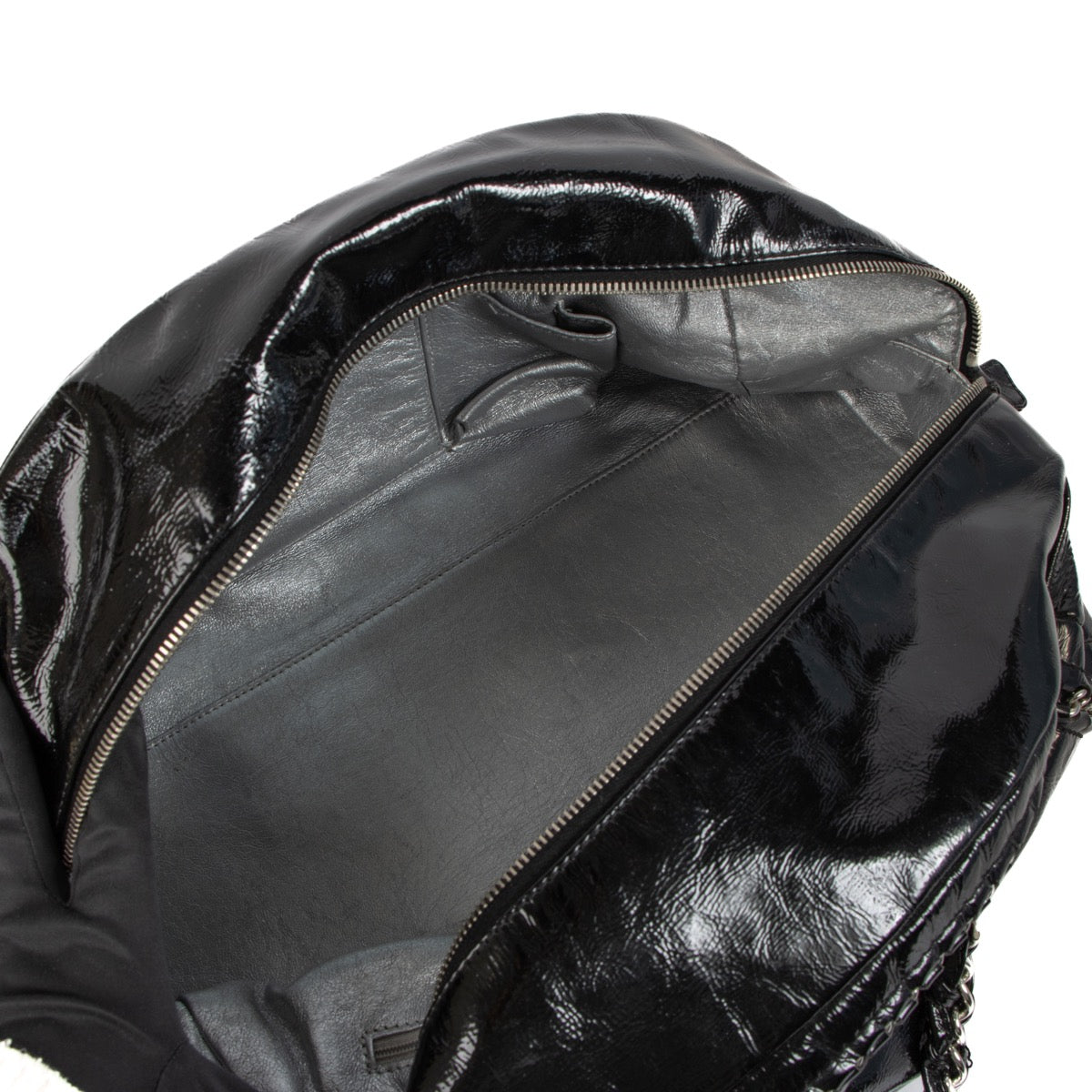 shop 100% authentic second hand Chanel Black Patent Leather Bowler Bag on Labellov.com