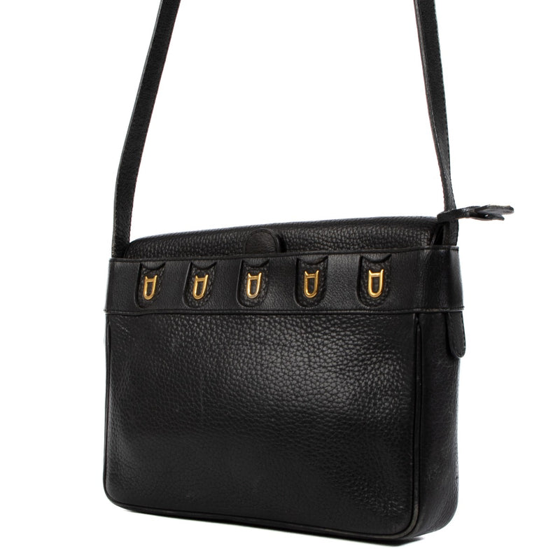 shop 100% authentic second hand Delvaux Black Leather Crossbody Bag on Labellov.com