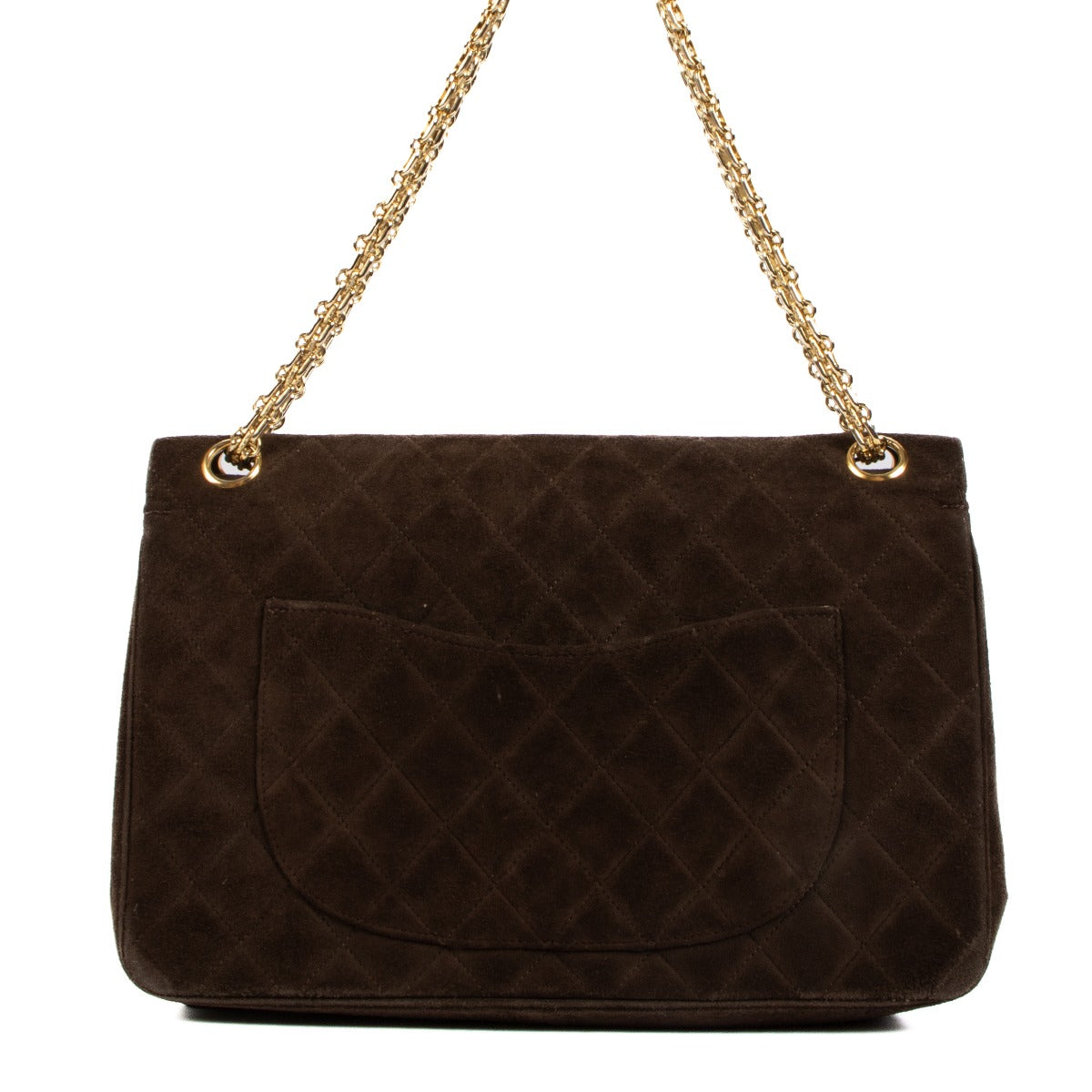 Chanel Vintage Brown Suede 2.55 Chain Classic Flap Bag