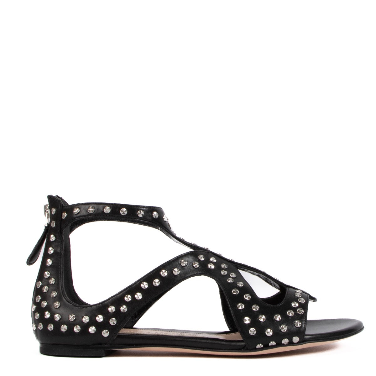 Shop 100% authentic second-hand Alexander McQueen Black Micro Stud Cage Sandals in size 38,5 on Labellov.com