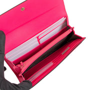 Shop 100% authentic second-hand Gucci GG Supreme Neon Pink Heart Continental Wallet on Labellov.com