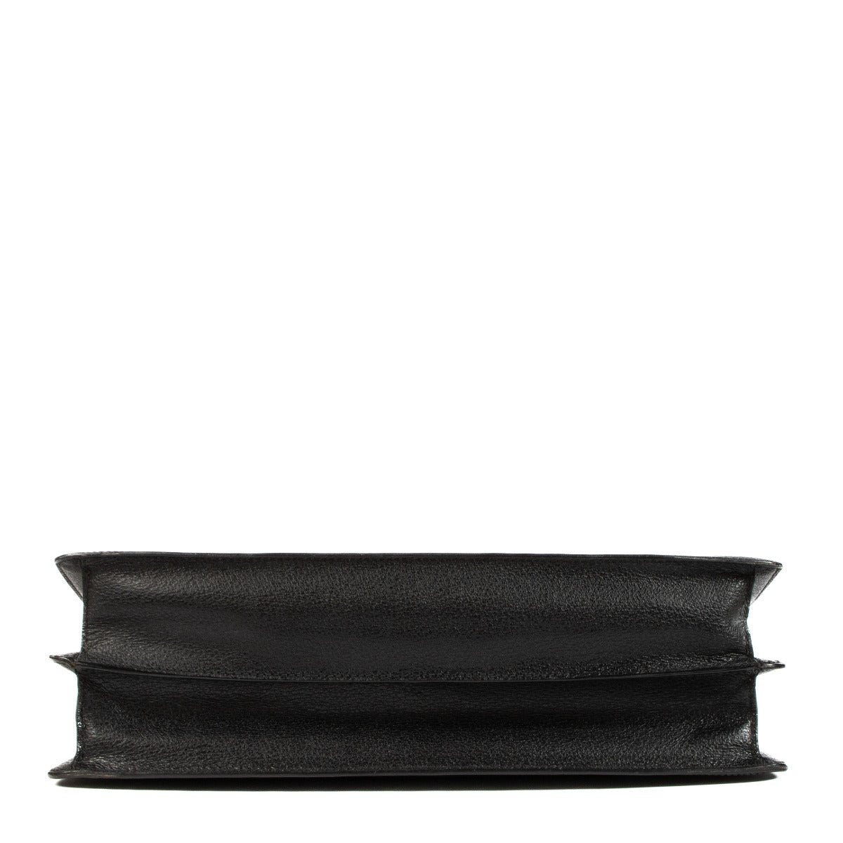 Gucci Vintage Zwart Lederen Bamboo Aktetas