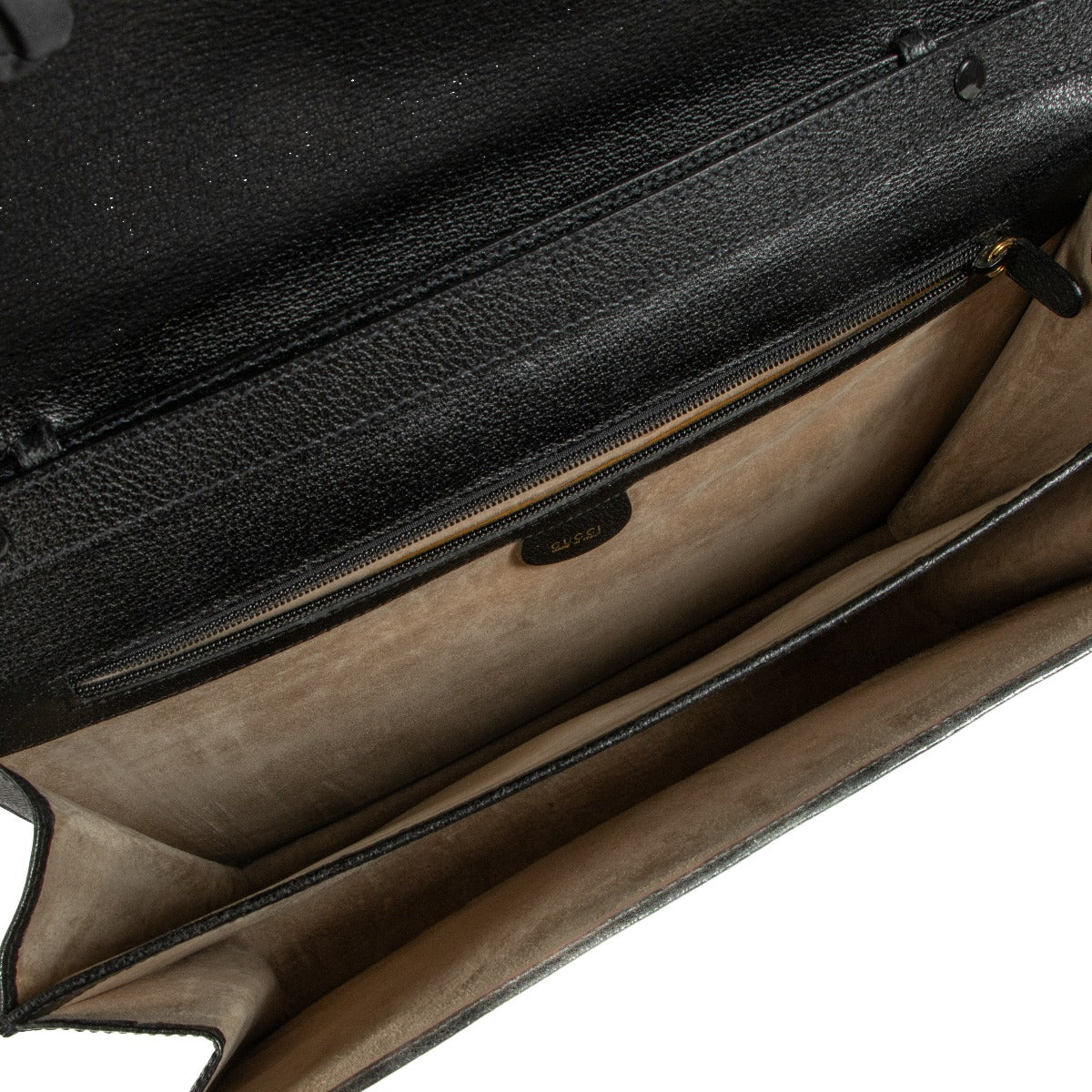 Gucci Vintage Zwart Lederen Bamboo Aktetas