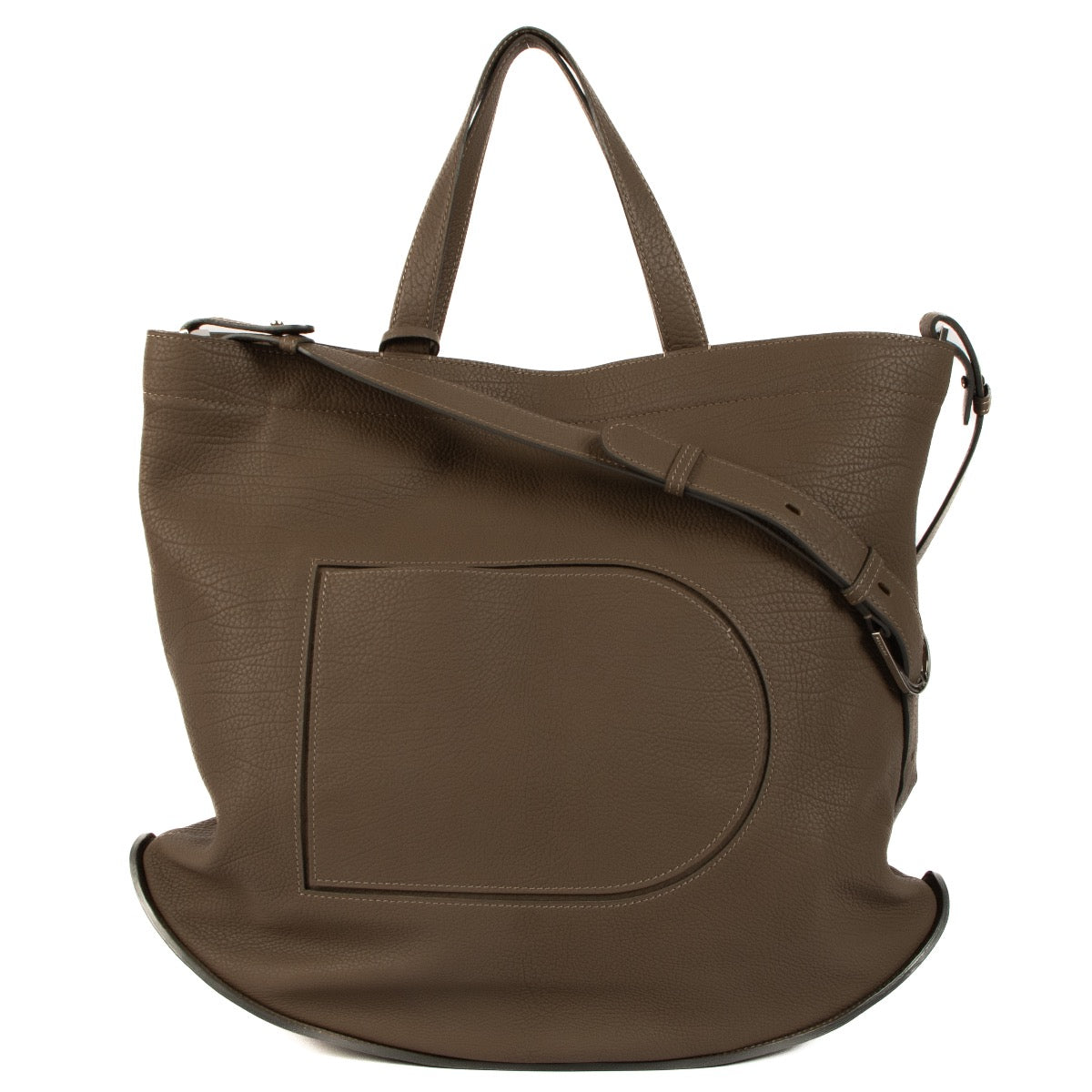 Shop 100% authentic second-hand Delvaux Tourterelle Pin Cabas Shoulder Bag on Labellov.com