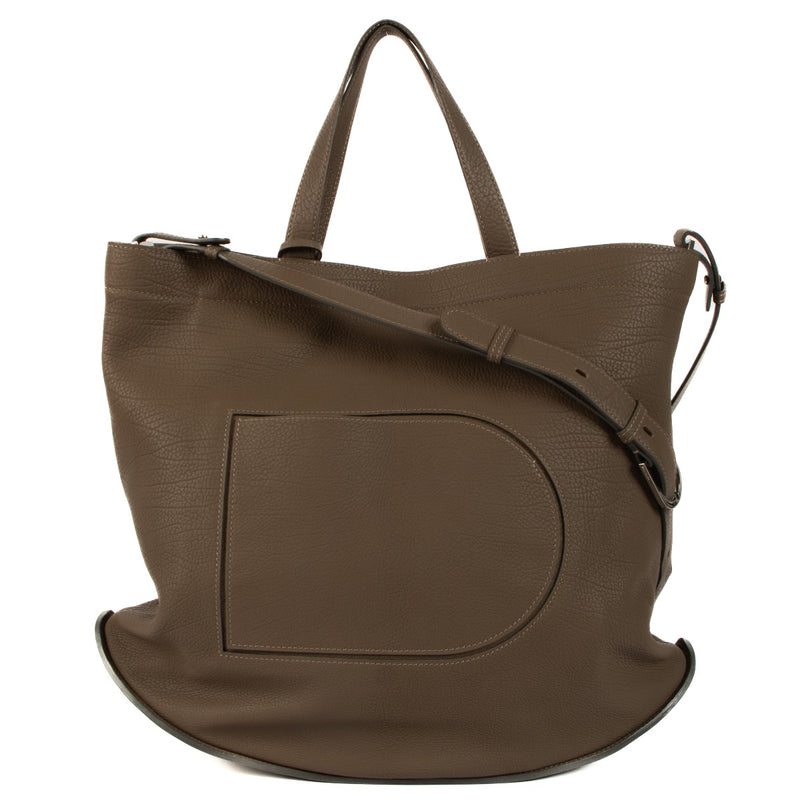 Shop 100% authentic second-hand Delvaux Tourterelle Pin Cabas Shoulder Bag on Labellov.com