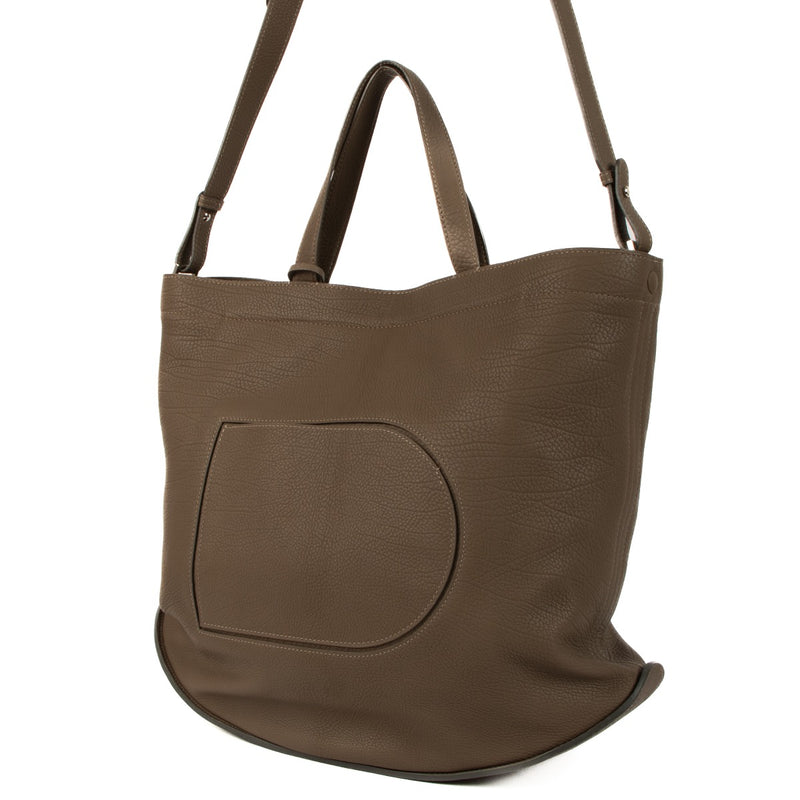 Shop 100% authentic second-hand Delvaux Tourterelle Pin Cabas Shoulder Bag on Labellov.com
