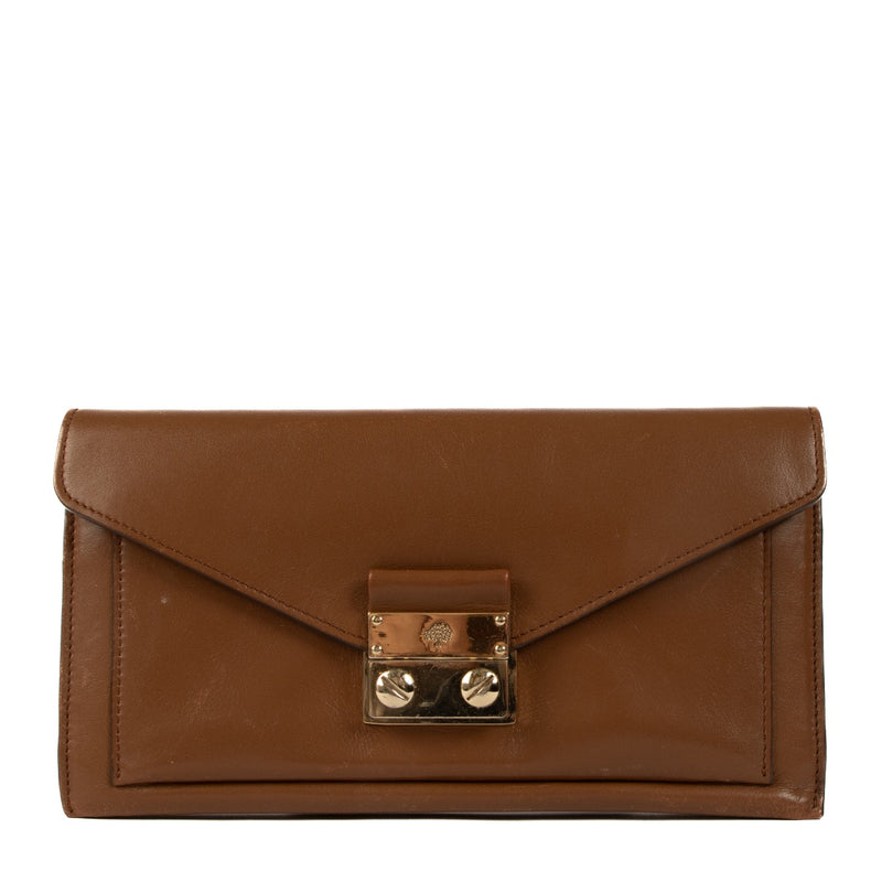 Shop 100% authentic second-hand Mulberry Oak Velvet Calf Leather Kensal Wallet on Labellov.com