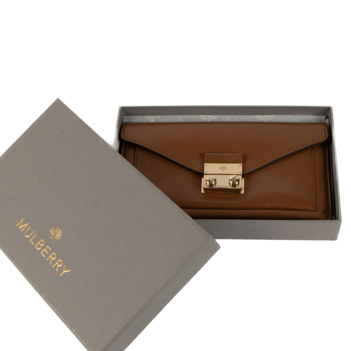 Mulberry Oak Velvet Calf Leather Kensal Wallet for the best price at Labellov secondhand luxury in Antwerp