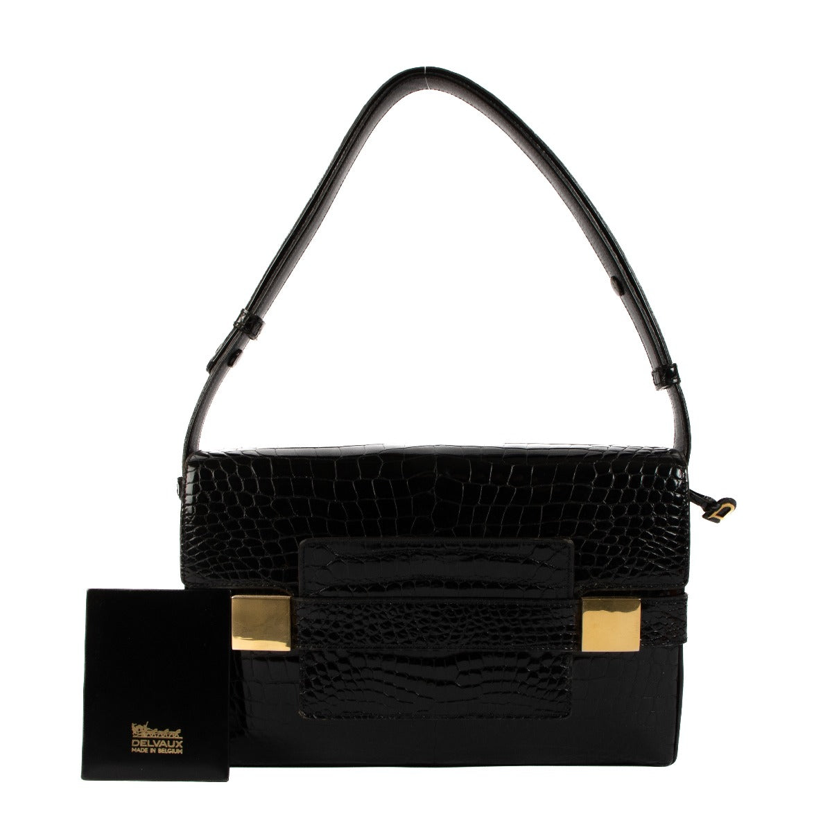 Delvaux Black Crocodile Vintage Madame Bag