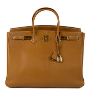 Authentic second hand vintage Hermès 2005 Birkin 40 Caramel Chèvre de Coromandel on www.labellov.com