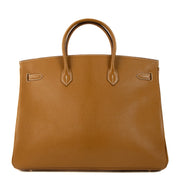 Authentic second hand vintage Hermès 2005 Birkin 40 Caramel Chèvre de Coromandel on www.labellov.com