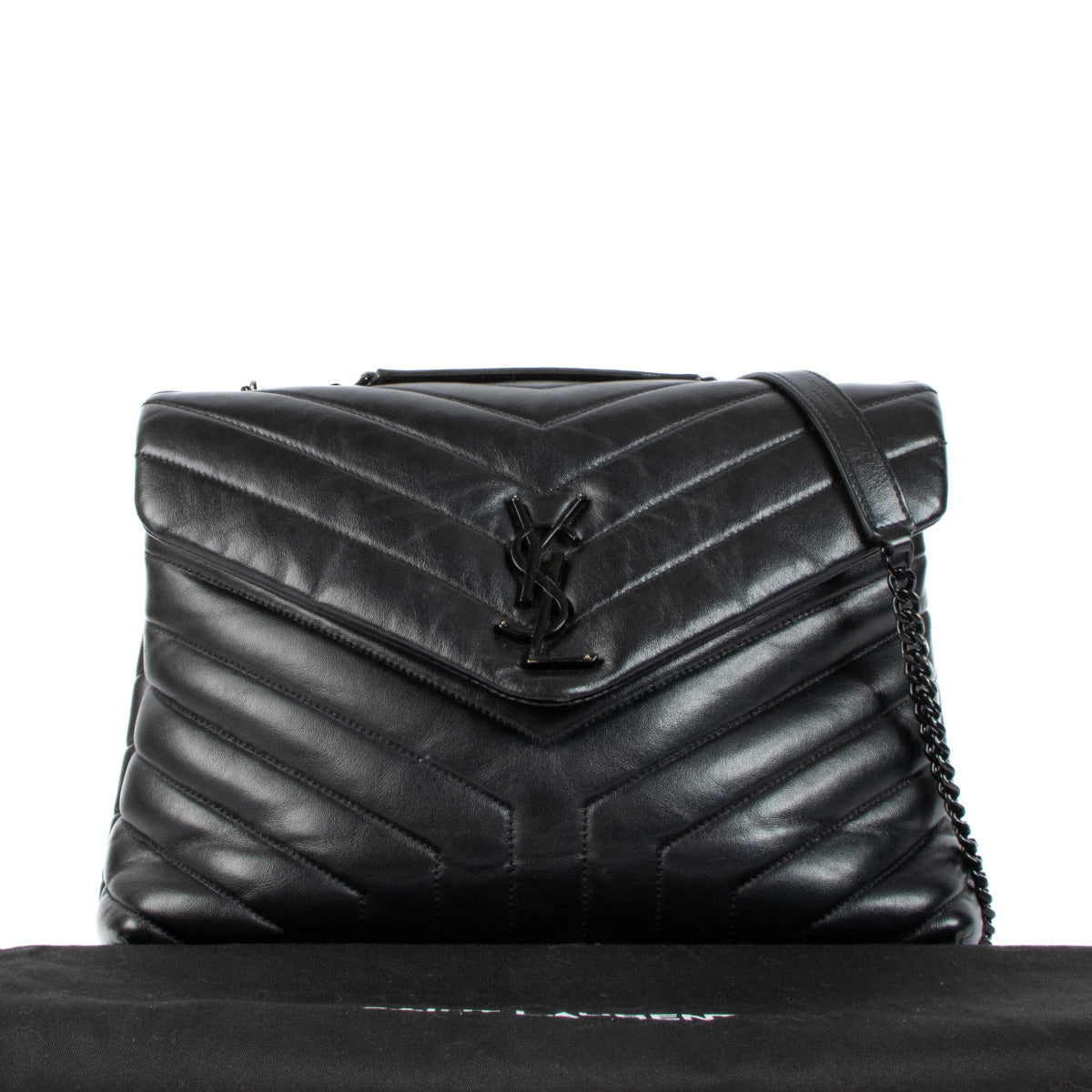 Saint Laurent So Black Matelasse Medium LouLou Bag