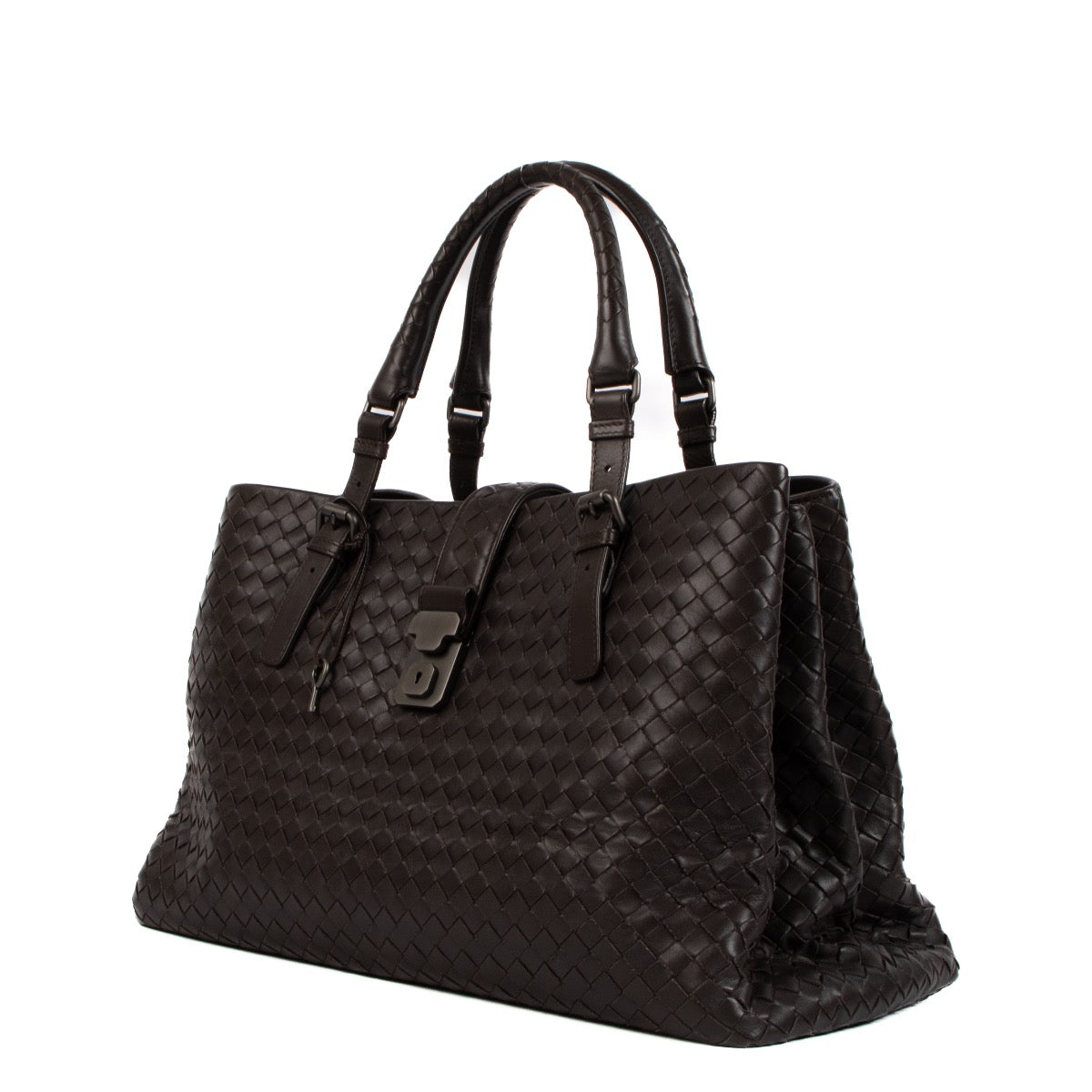 Shop 100% authentic second-life Bottega Veneta Brown Roma Top Handle Bag on Labellov.com