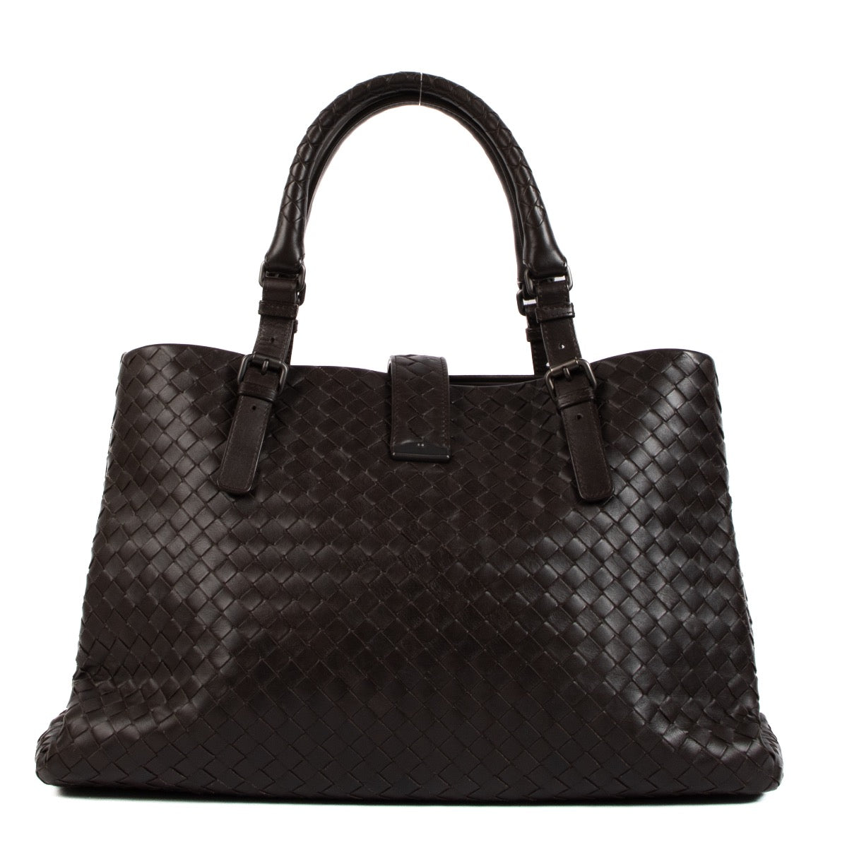 Shop 100% authentic second-life Bottega Veneta Brown Roma Top Handle Bag on Labellov.com