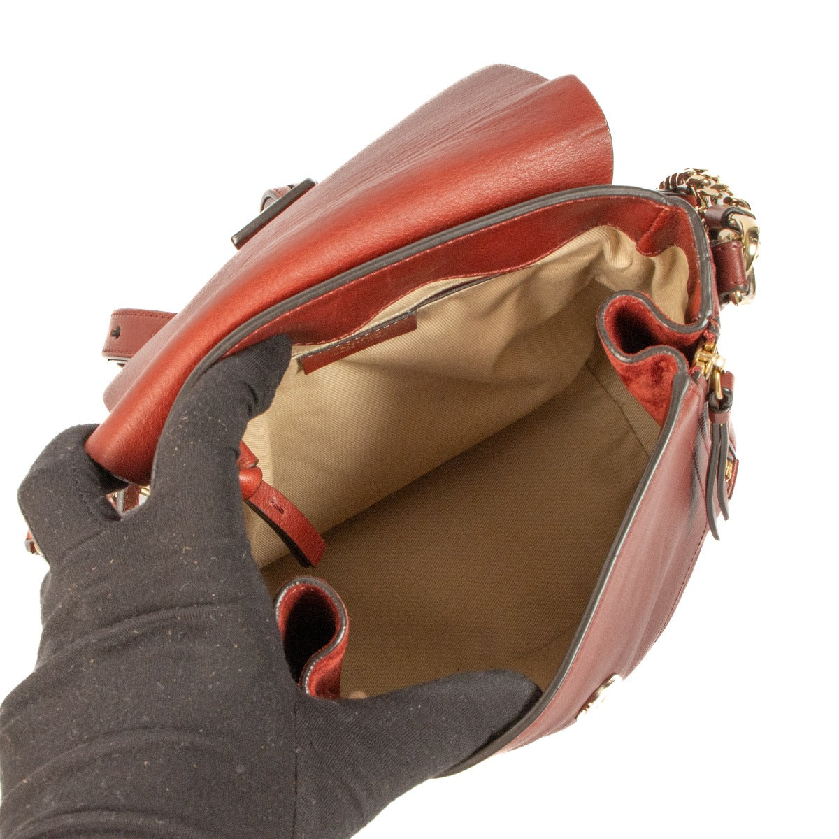 Chloé Dark Velvet Leather Faye Mini Backpack