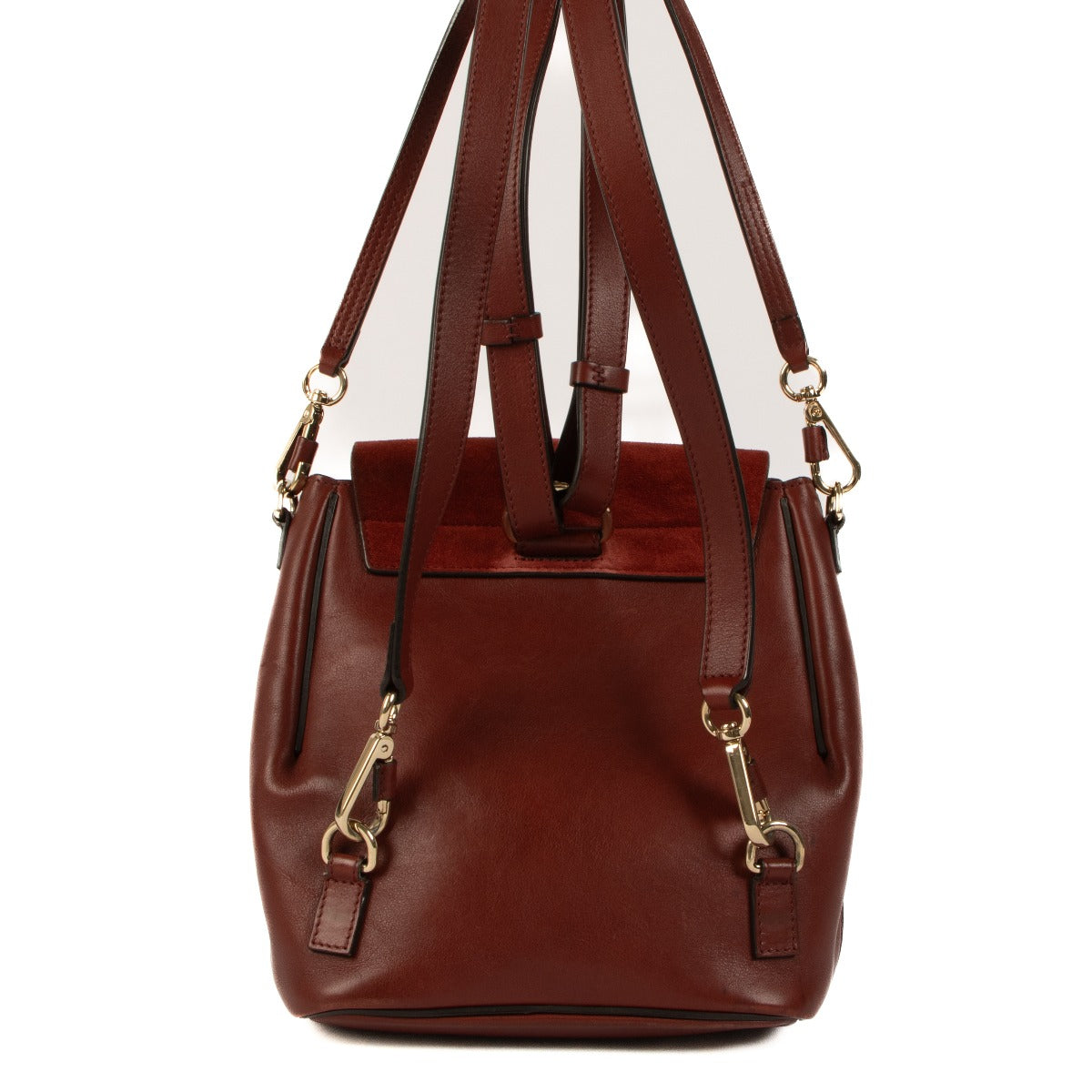 Chloé Dark Velvet Leather Faye Mini Backpack