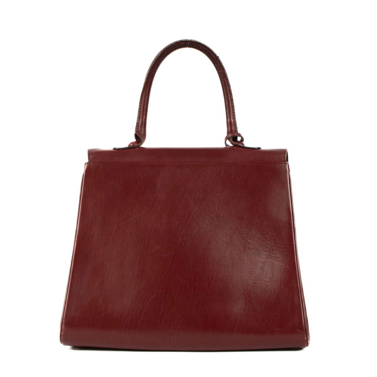 Shop safe online Delvaux Burgundy Box Calf Leather Brillant MM Top Handle. koop veilig online tegen de beste prijs.