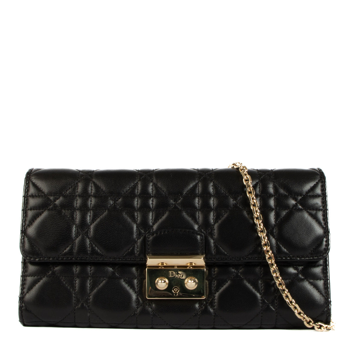 Dior Black Miss Dior Rendez-vous Chain Wallet