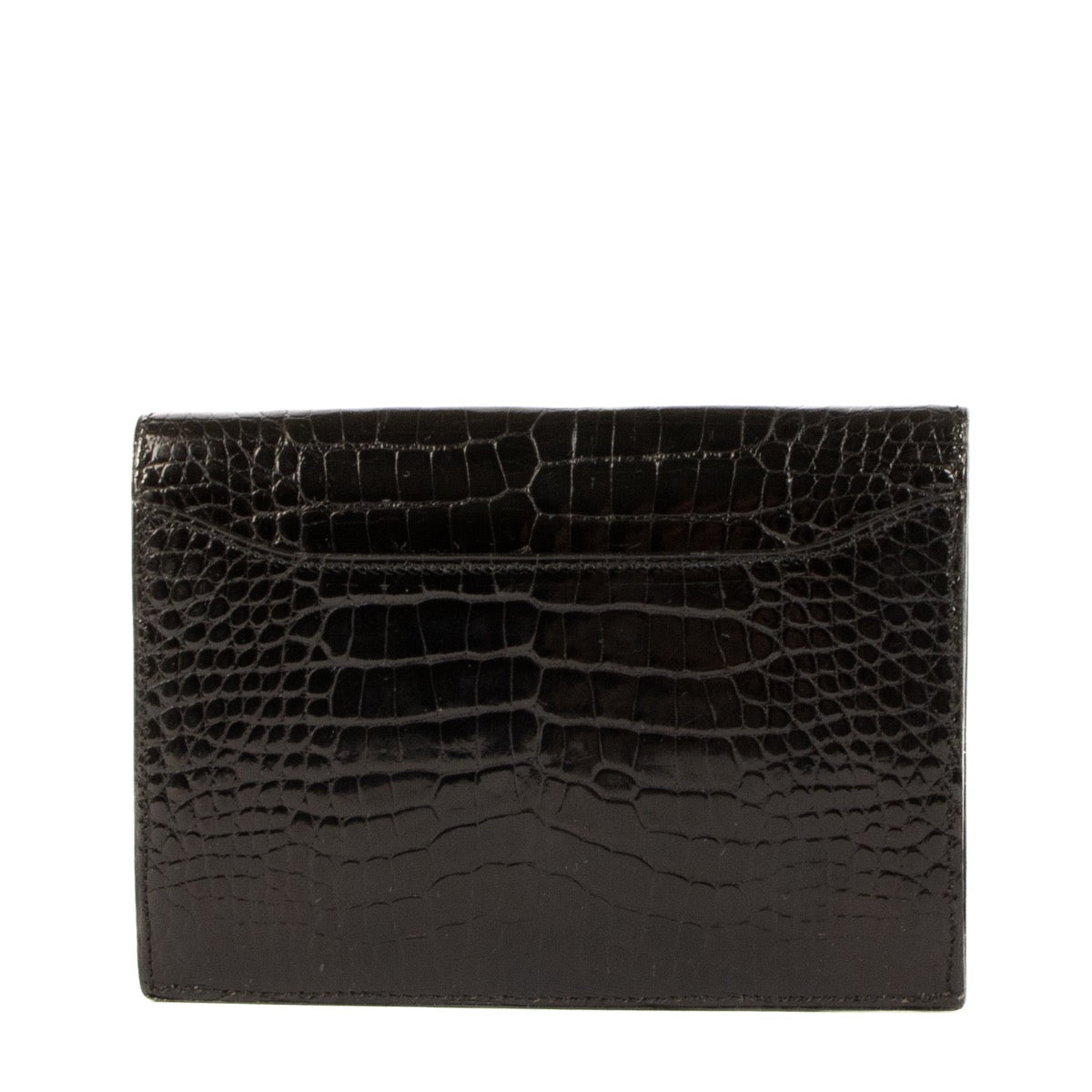 Shop 100% authentic second-hand Delvaux Black Crocodile Wallet on Labellov.com