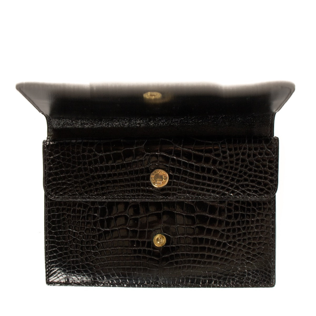Shop 100% authentic second-hand Delvaux Black Crocodile Wallet on Labellov.com