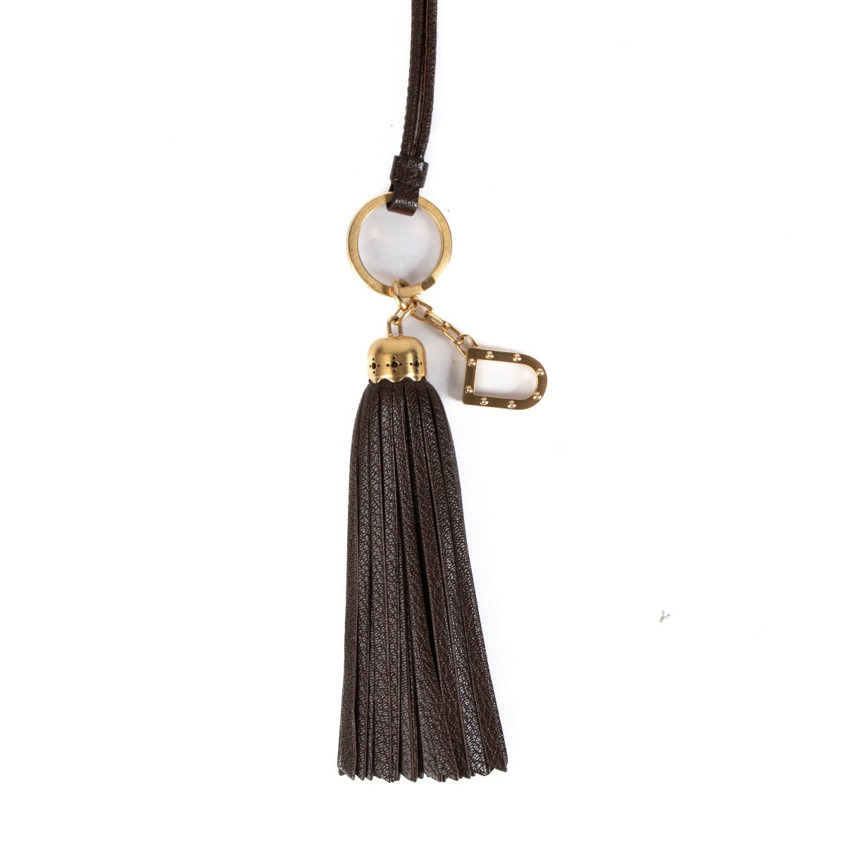 Delvaux Brown Fringed Leather Keychain. Buy delvaux accessories and keychains at labellov.com. Koop delvaux accessoires en sleutelhangers bij labellov.com. Delvaux accessoires en vendre chez labellov.com