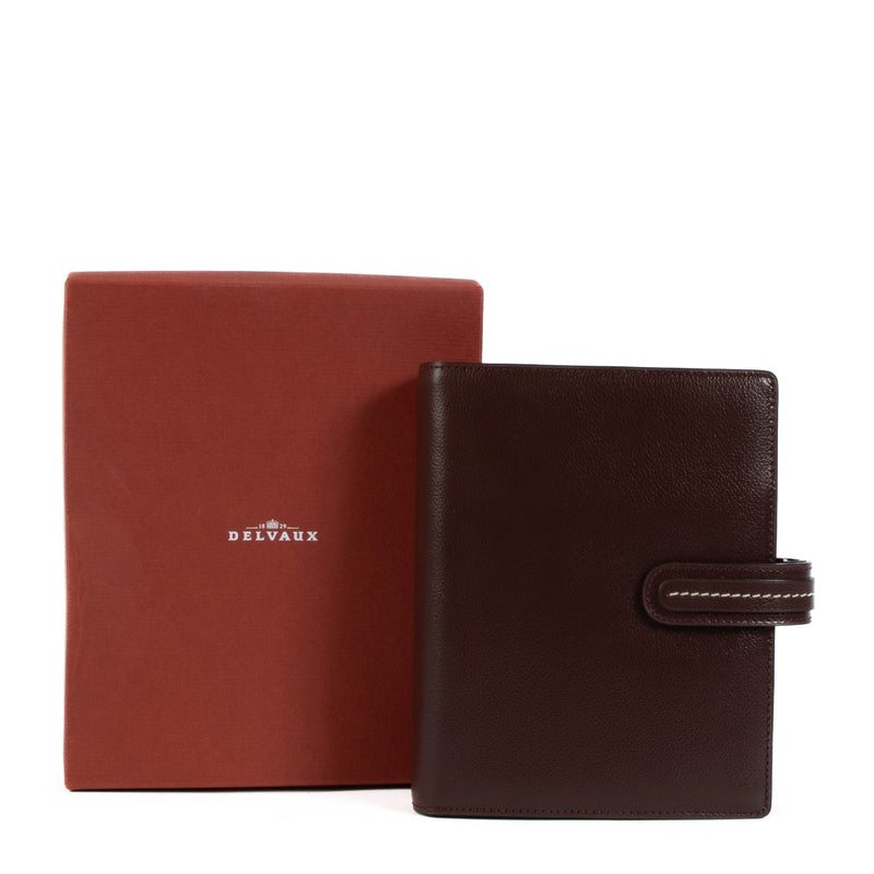 Shop authentic second hand luxury high-end designer Delvaux Brown Modula Jumping Pommard Agenda Cover at Labellov