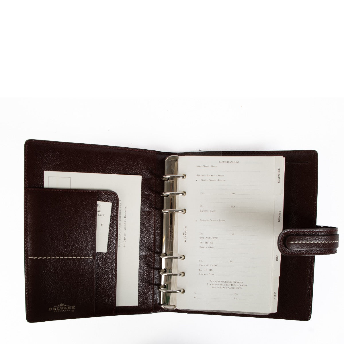 Shop authentic second hand luxury high-end designer Delvaux Brown Modula Jumping Pommard Agenda Cover at Labellov