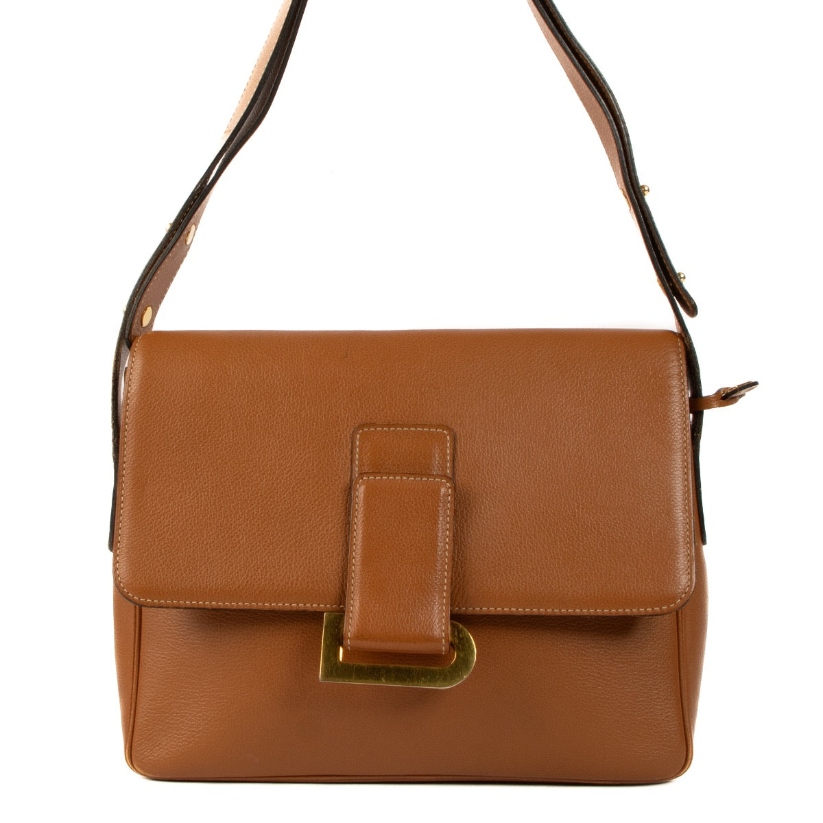 Shop safe online at Labellov in Antwerp, Brussels and Knokke this 100% authentic second hand Delvaux Fauve Jumping Nouveau Poirier Shoulder Bag