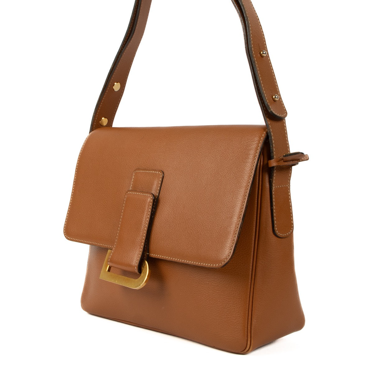 Shop safe online at Labellov in Antwerp, Brussels and Knokke this 100% authentic second hand Delvaux Fauve Jumping Nouveau Poirier Shoulder Bag