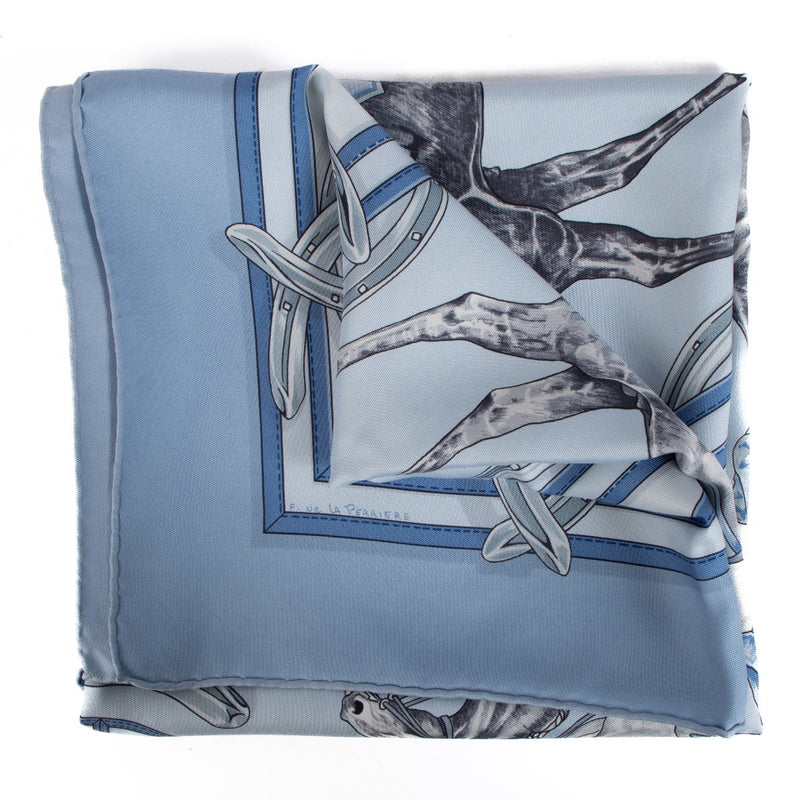 Buy an authentic Hermès Multicolor La Ronde des Jockeys Silk 90 Scarf in very condition at Labellov in Antwerp, Brussels, Knokke