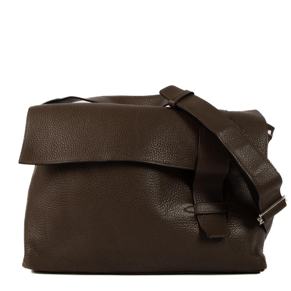 Shop 100% authentic second-hand Hermès Brown Clemence Alfred Messenger Bag on Labellov.com
