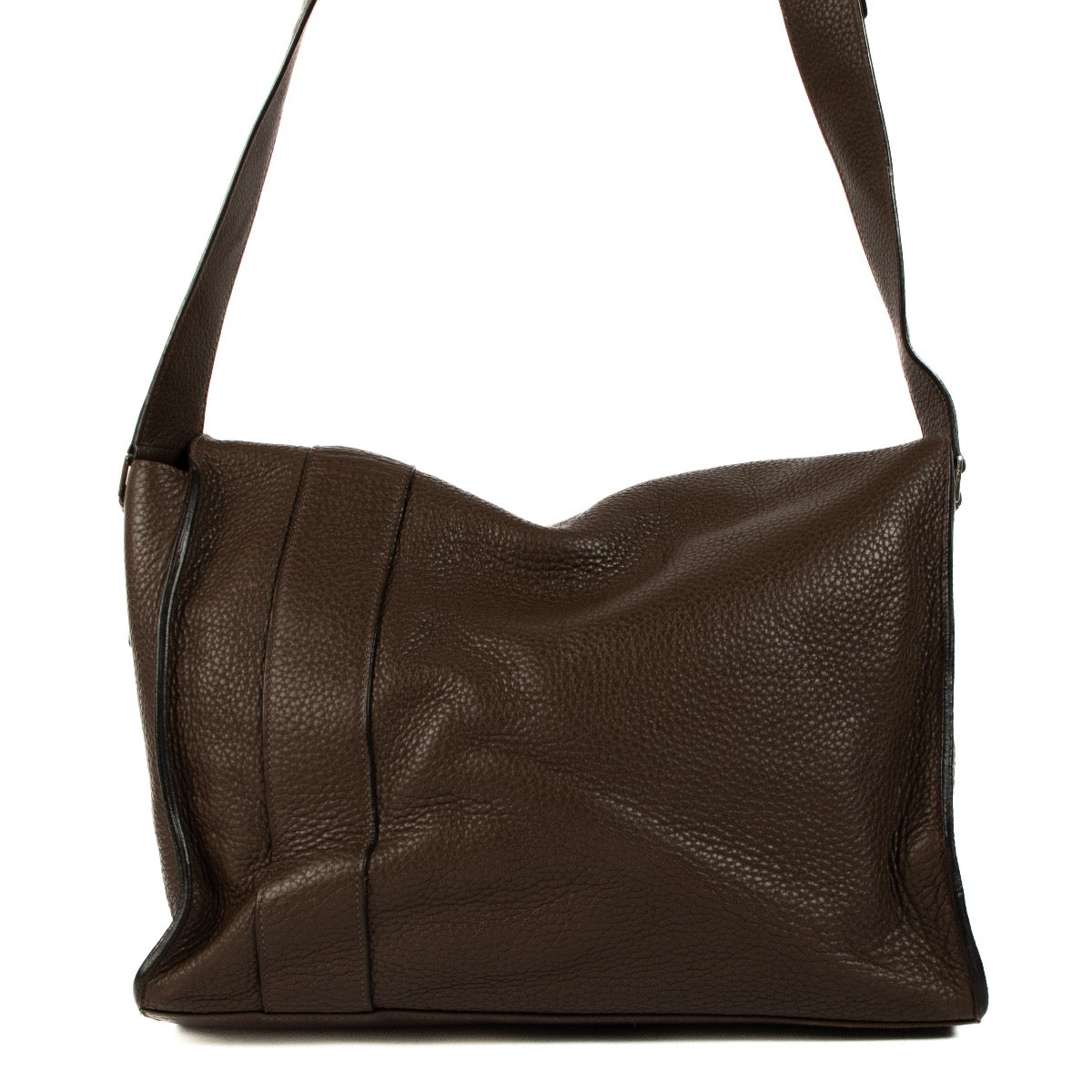 Shop 100% authentic second-hand Hermès Brown Clemence Alfred Messenger Bag on Labellov.com