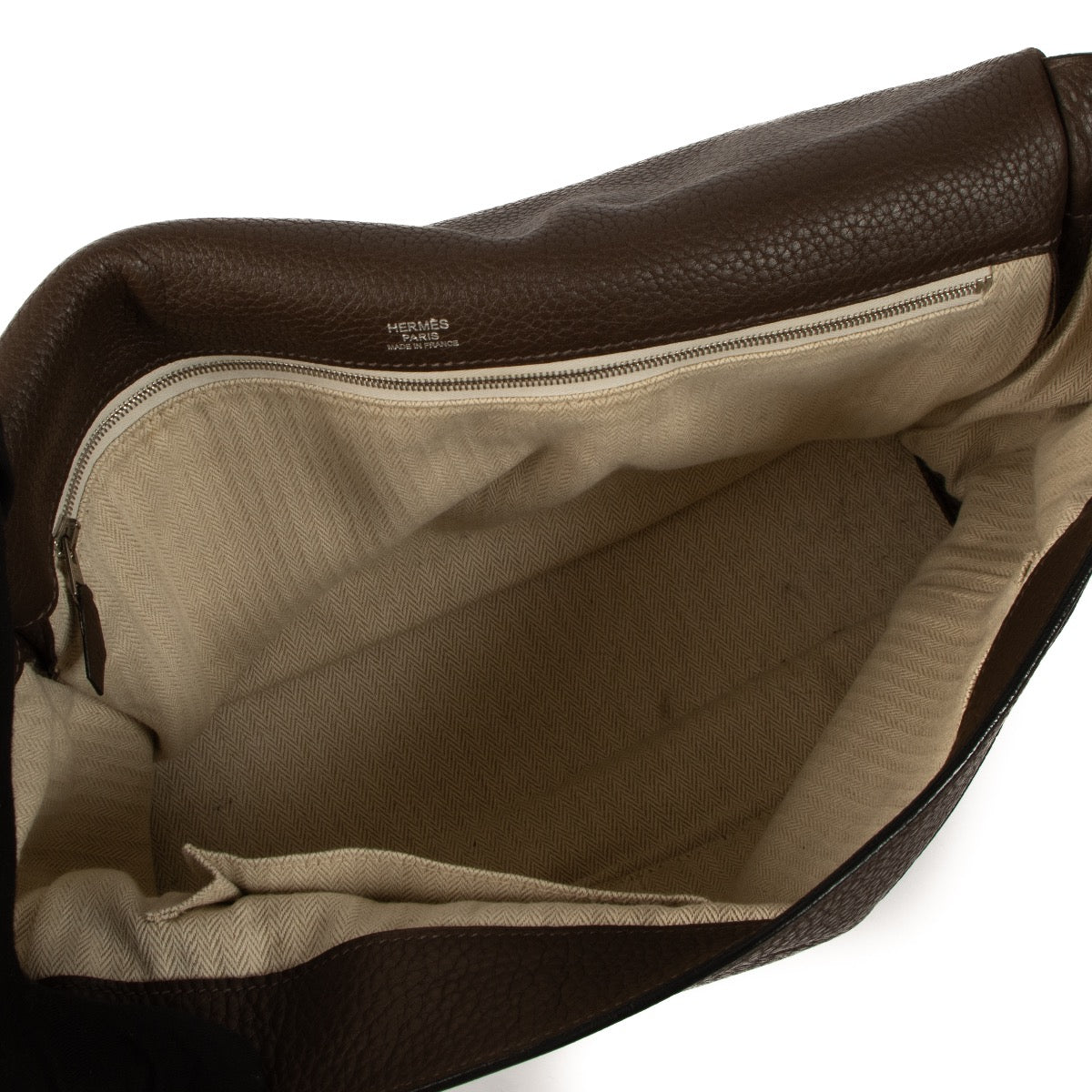 Shop 100% authentic second-hand Hermès Brown Clemence Alfred Messenger Bag on Labellov.com